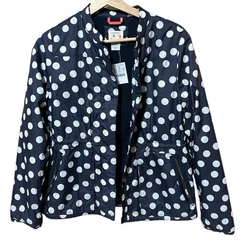 NWT - Crewcuts Polka Dot Fleece Insulated Jacket - Size 14